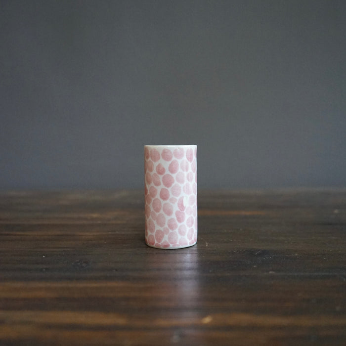 Pink Dots Cylinder Shot Cup #LK737D