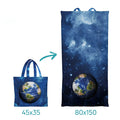 Planet Earth 2-in-1 Beach Towel Tote Bag