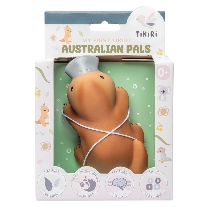 Platypus Natural Rubber Teether, Rattle & Bath Toy