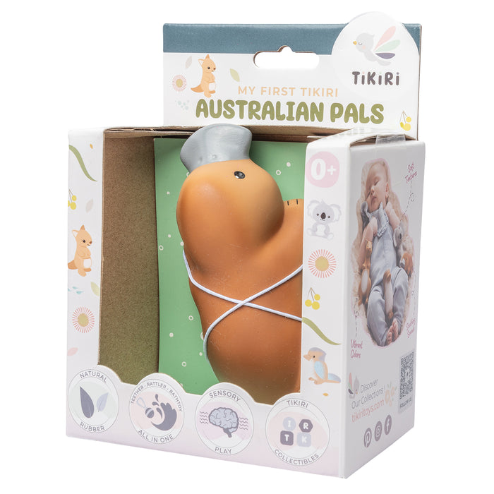 Platypus Natural Rubber Teether, Rattle & Bath Toy