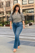 Plus Size High Rise Slim Bootcut Jeans