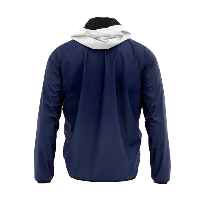 Politician Suit Graphic Print Windbreaker Jacket with Hood