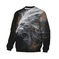 Powerful Lion Print Sweatshirt - Unisex Fleece Crewneck