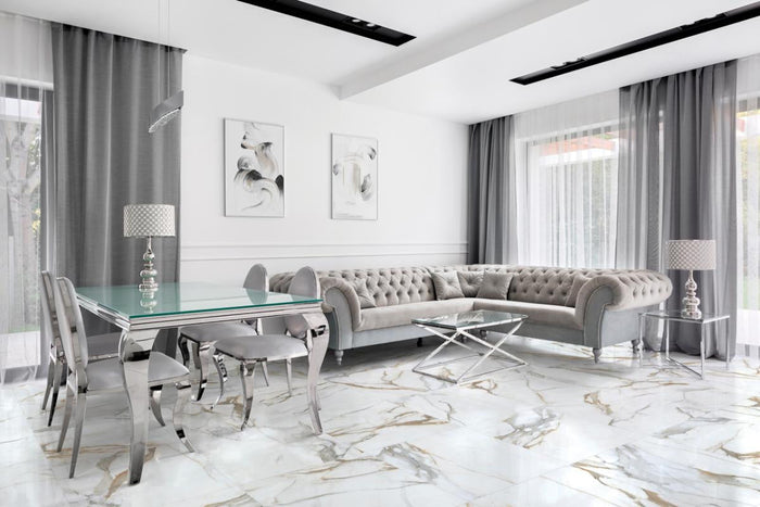 Prestige Calacatta 36x36 Marble Look Porcelain Tile