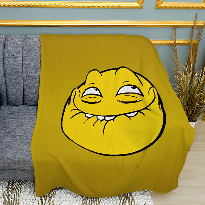 Pretty Face Meme Print Plush Fleece Throw Blanket