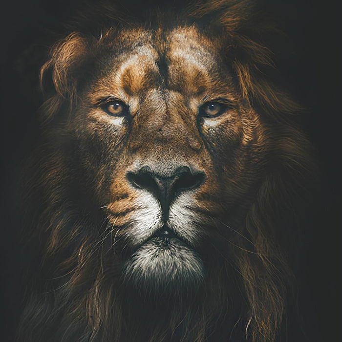 Proud Lion Portrait Print Plush Fleece Throw Blanket