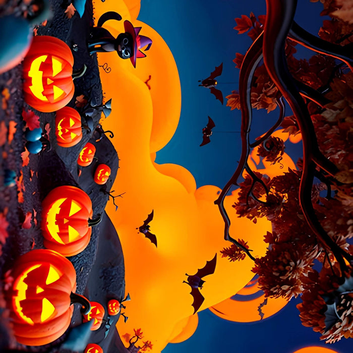 Pumpkin Night Halloween Print Plush Fleece Throw Blanket
