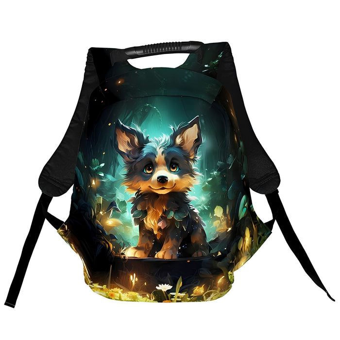 Puppy Fairytale Forest Anti-Theft Laptop Backpack – Urban Travel Bag