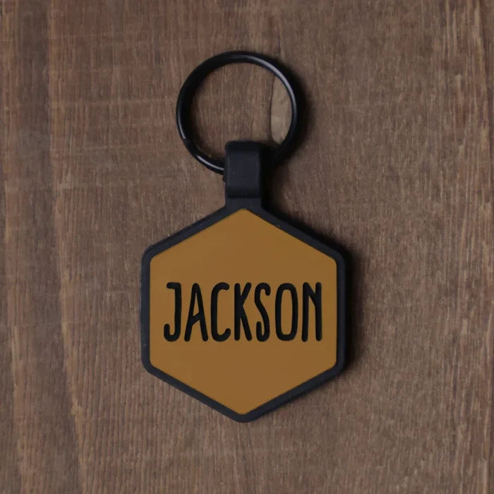 QR Code Camel Brown Silicone ID Tag