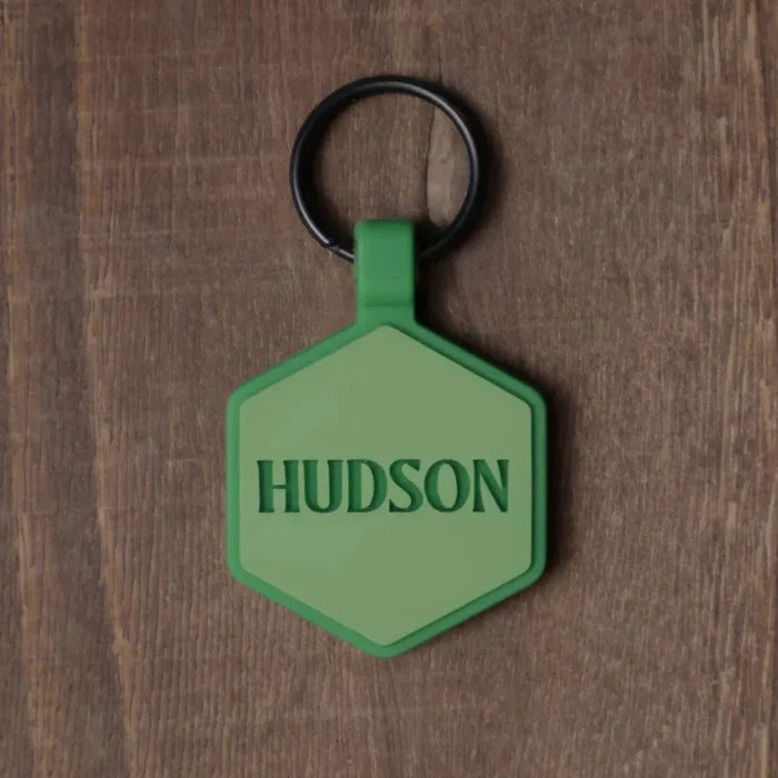 QR Code Forest Green Silicone ID Tag