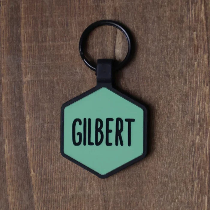 QR Code Seafoam Green Silicone ID Tag
