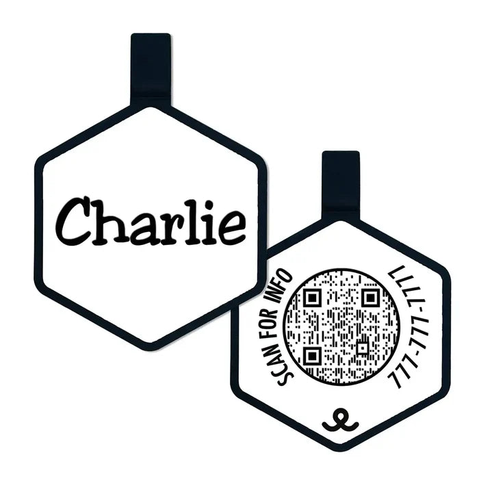 QR Code White Silicone ID Tag