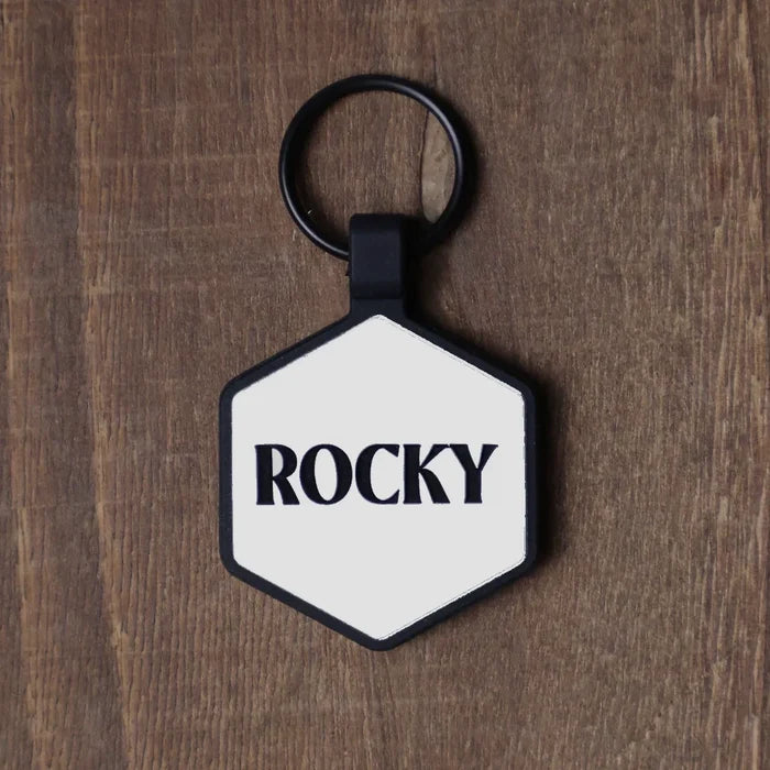 QR Code White Silicone ID Tag