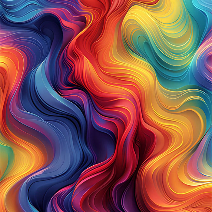Rainbow Waves Abstract Print Plush Fleece Throw Blanket