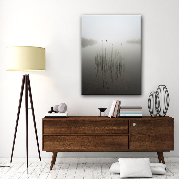 Reeds in the Mist' Wrapped Canvas Wall Art