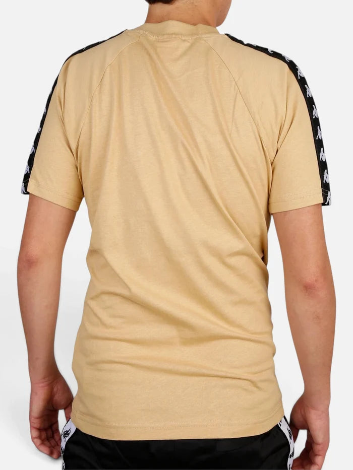 Remera Kappa 222 Banda Balima Beige-Negro