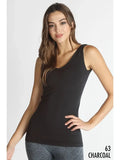 Reversible Ribbed Tank Top-Black