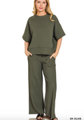 Ribbed Tee & Pants Set