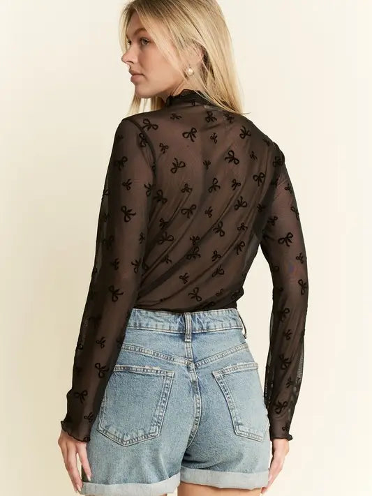 Ribbon Mesh Top