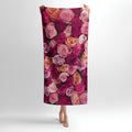 Romantic Roses Print - Soft Cotton Terry Bath & Beach Towel