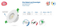 Rother LED Fire-Rated Downlight, 5W/7W, 4CCT, AC200-240V