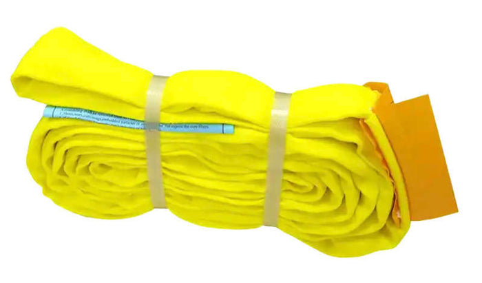 Yellow round polyester sling