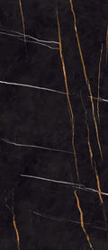 Sahara Noir Polished 24x48 Marble Look Porcelain Tile
