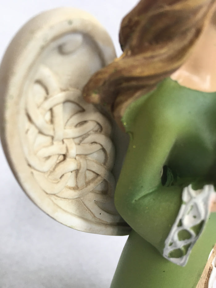 Saint Patrick’s Day Angel Holding Shamrock Figure