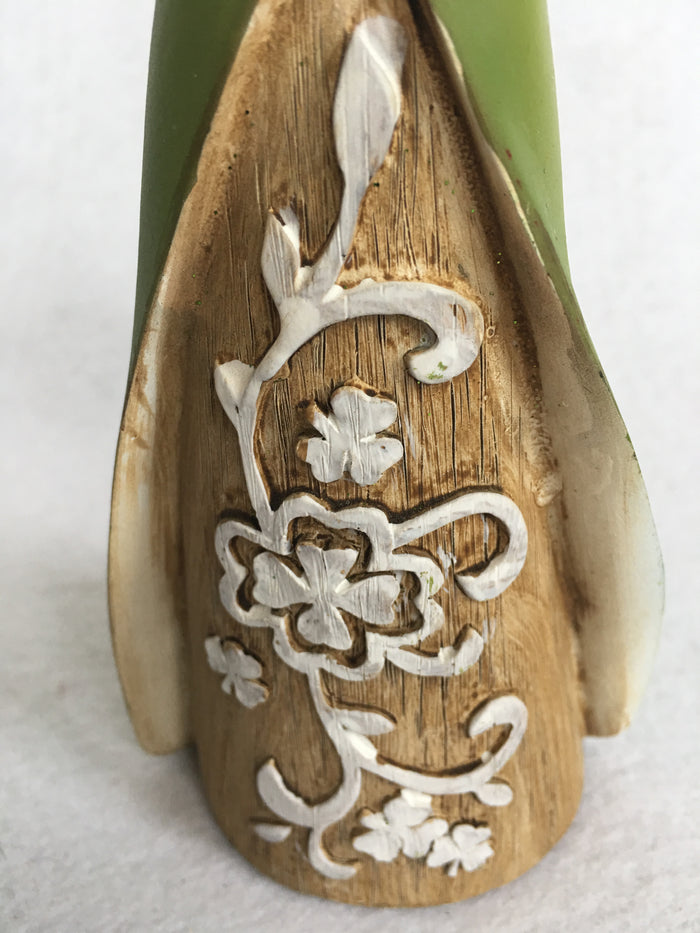 Saint Patrick’s Day Angel Holding Shamrock Figure