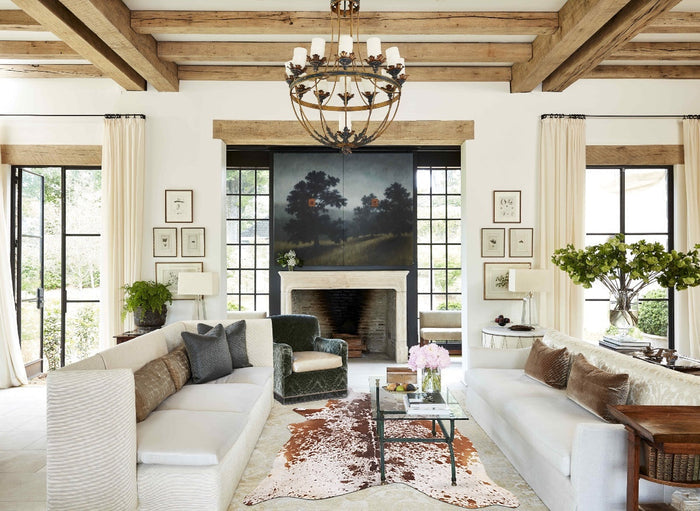 Salt and Pepper Brown Cowhide Rug #B10888
