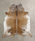 Salt and Pepper Brown Cowhide Rug #B10885