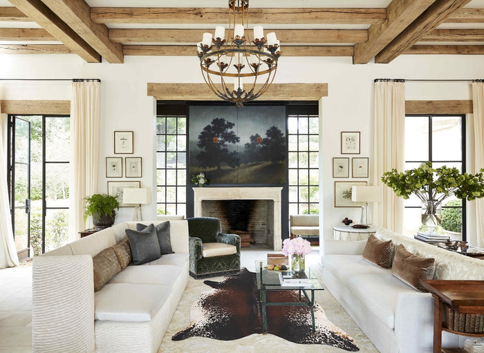 Salt and Pepper Brown Cowhide Rug #B10889
