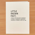 Sapling Press Hanukkah Card, Spelling Fact