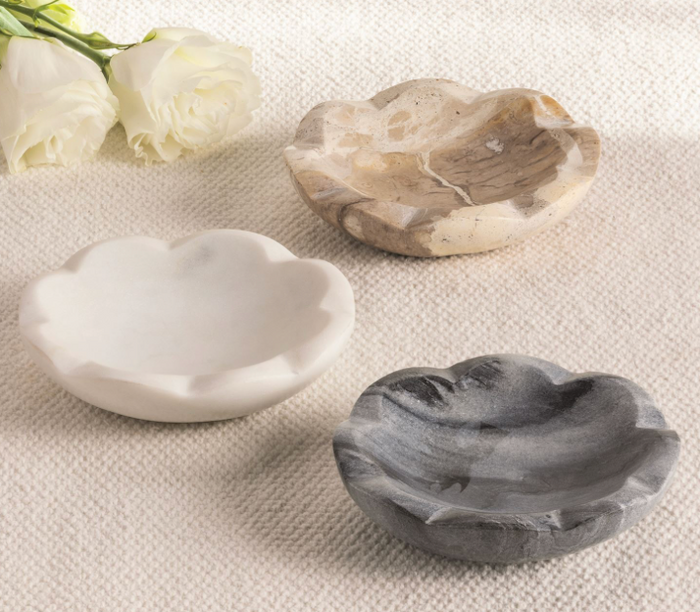 Scallop Marble Trinket Dish