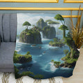Scenic Nature Landscape Print Plush Fleece Throw Blanket