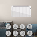 Smart Electric Radiator Heater 2000W WiFi App Control White Wall Mounted or Freestanding