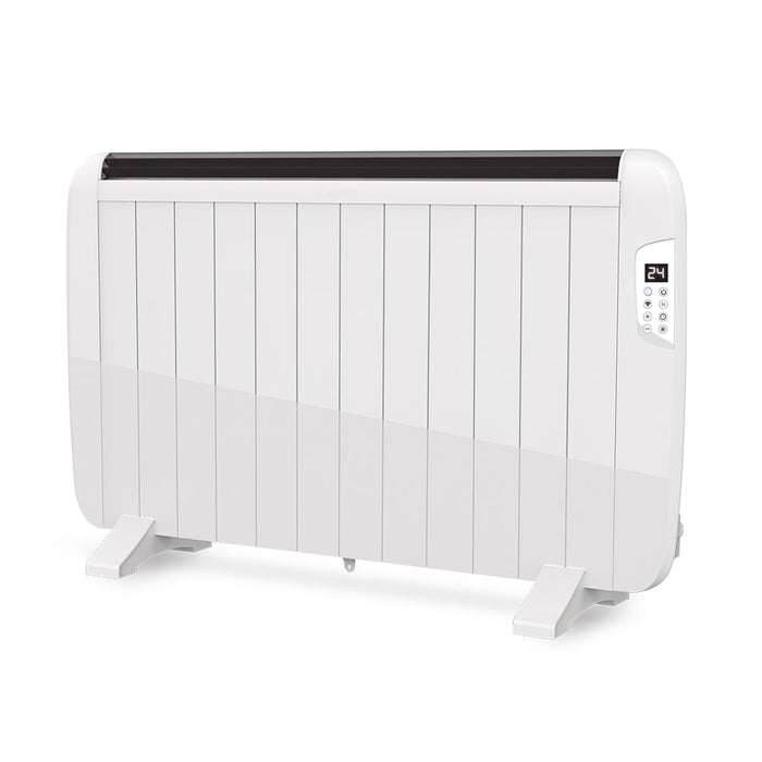 Smart Electric Radiator Heater 2000W WiFi App Control White Wall Mounted or Freestanding