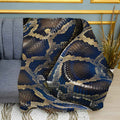 Snakeskin Pattern Print Plush Fleece Throw Blanket