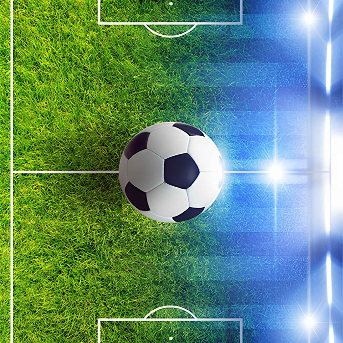 Soccer Ball on Field Print Plush Fleece Throw Blanket
