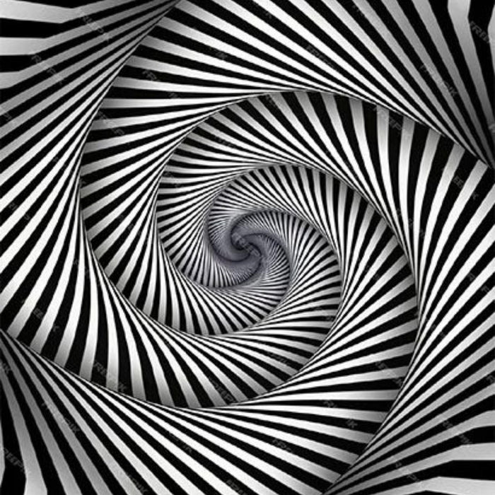Spiral Illusion Optical Art Print Plush Fleece Throw Blanket