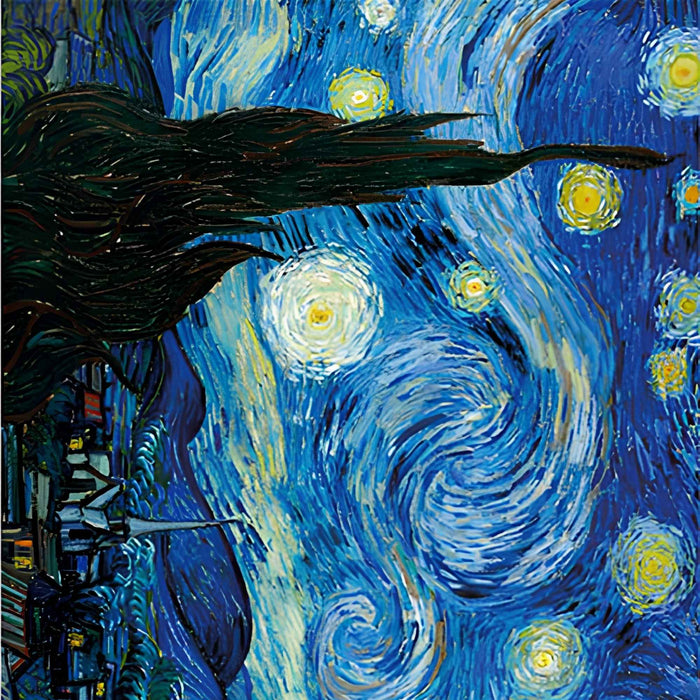 Starry Night Print Plush Fleece Throw Blanket