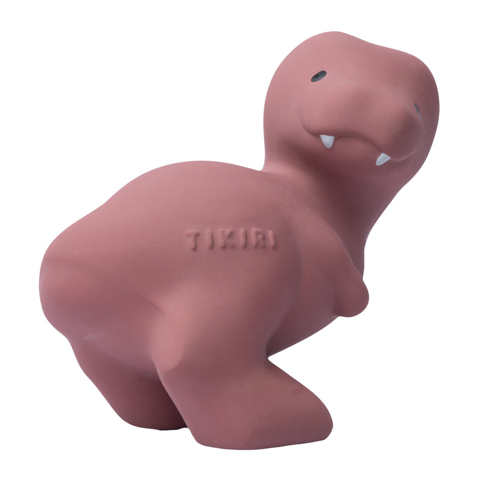 T-Rex Natural Rubber Teether, Rattle & Bath Toy