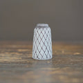 Tall Frosted White Brown Mesh Bud Vase #YY16B