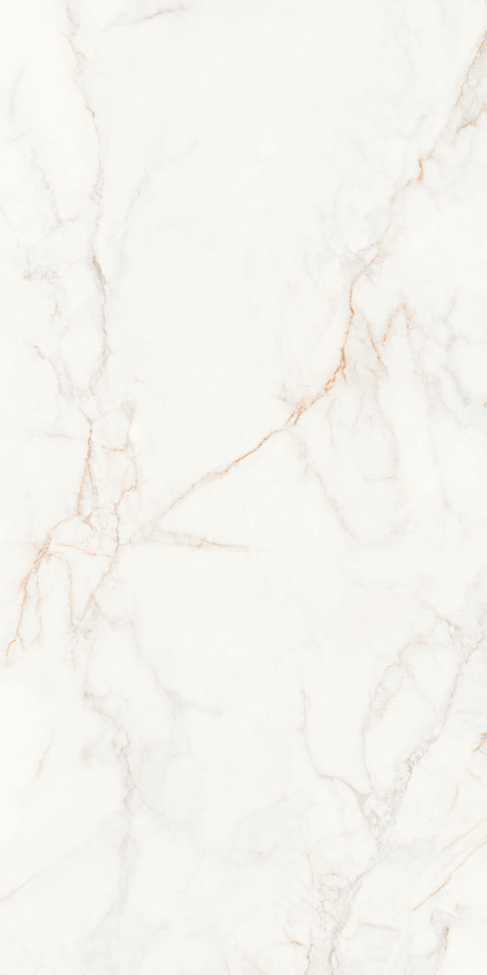White Polished Marble Look Porcelain Tile