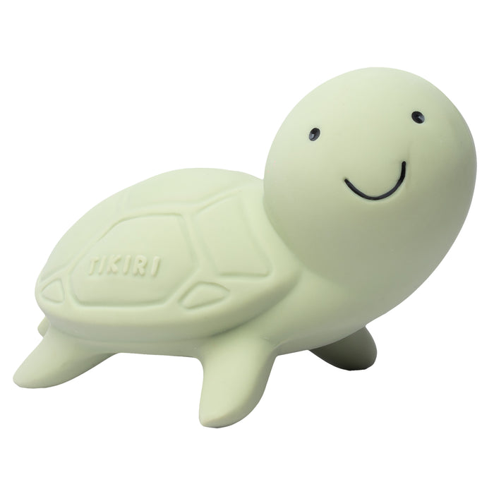 Turtle Organic Natural Rubber Rattle, Teether & Bath Toy