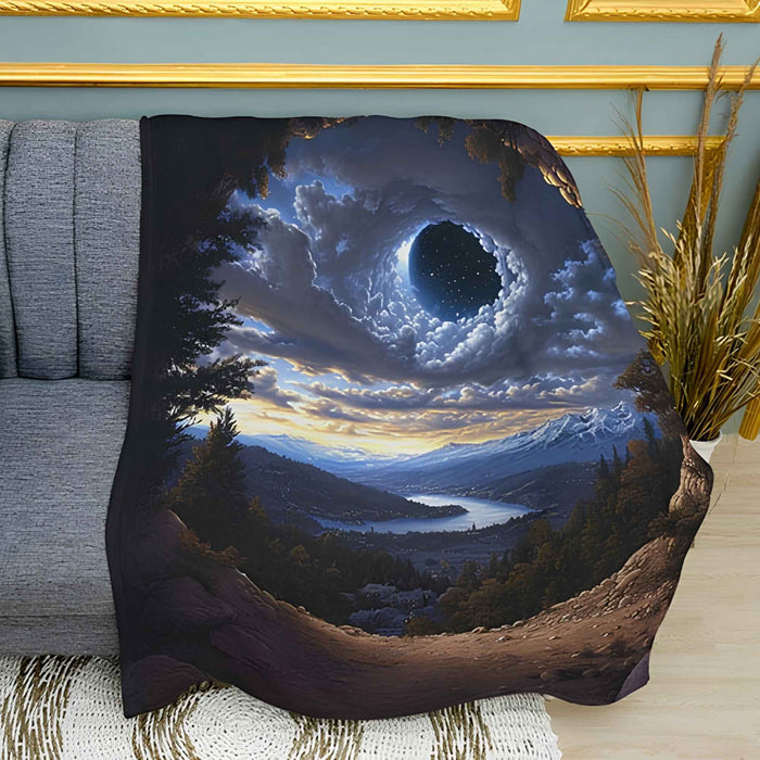 Twilight Fantasy Graphic Print Plush Fleece Throw Blanket