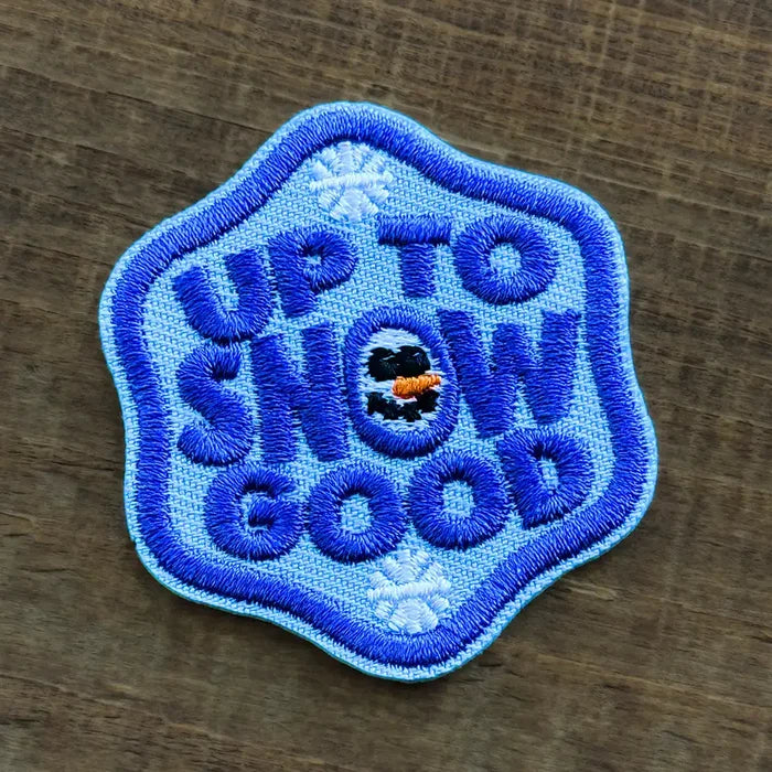 Up to Snow Good | Velcro or Iron-On Patch for Pets