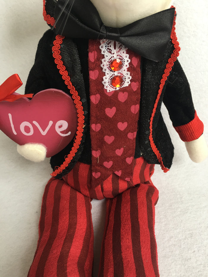 Valentine Boy or Girl Plush Mouse