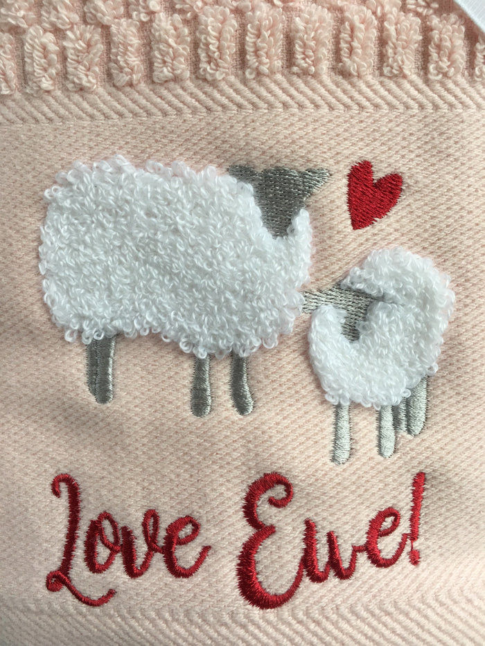 Valentine Love Ewe Hand Towel Set