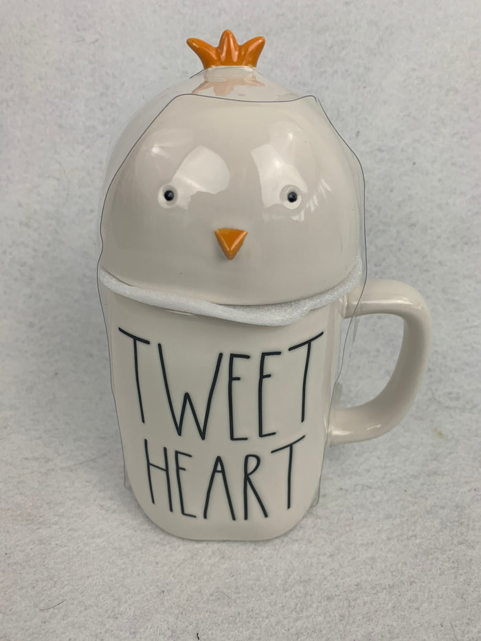 Valentine Tweet Heart Ceramic Mug by Rae Dunn